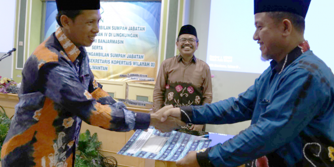 Serah Terima Jabatan dan Pelantikan Wakil Koordinator Kopertais XI Kalimantan
